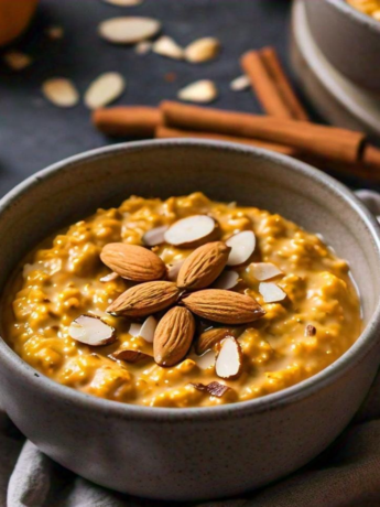 Pumpkin Oats with Toasted Almonds