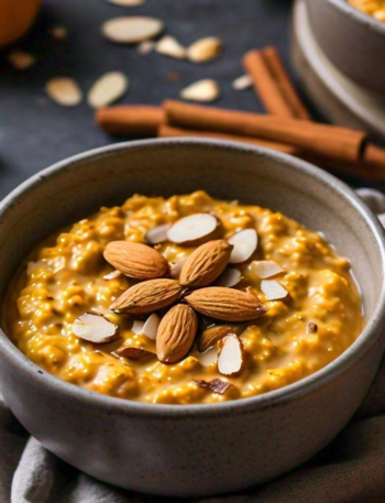 Pumpkin Oats with Toasted Almonds