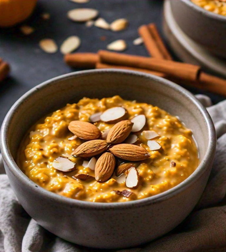 Pumpkin Oats with Toasted Almonds