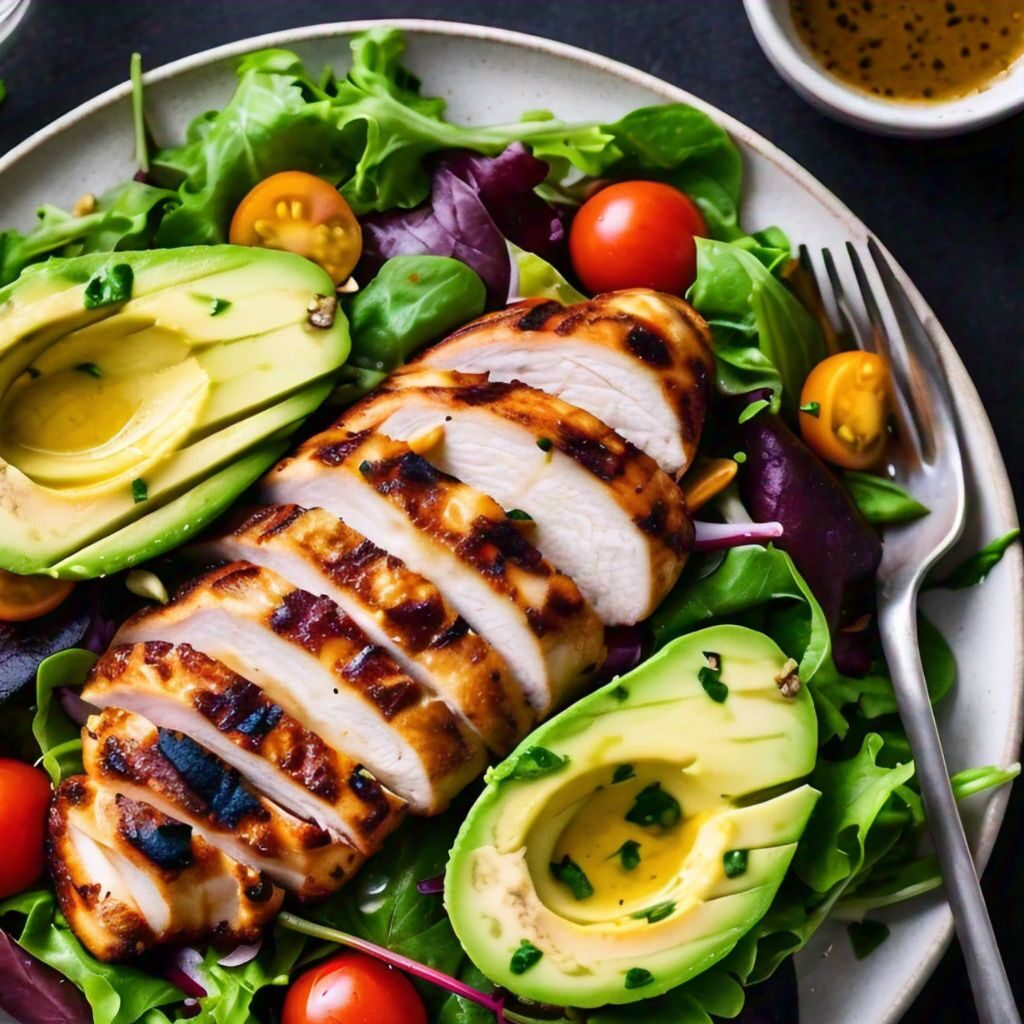 Grilled Chicken and Avocado Salad 