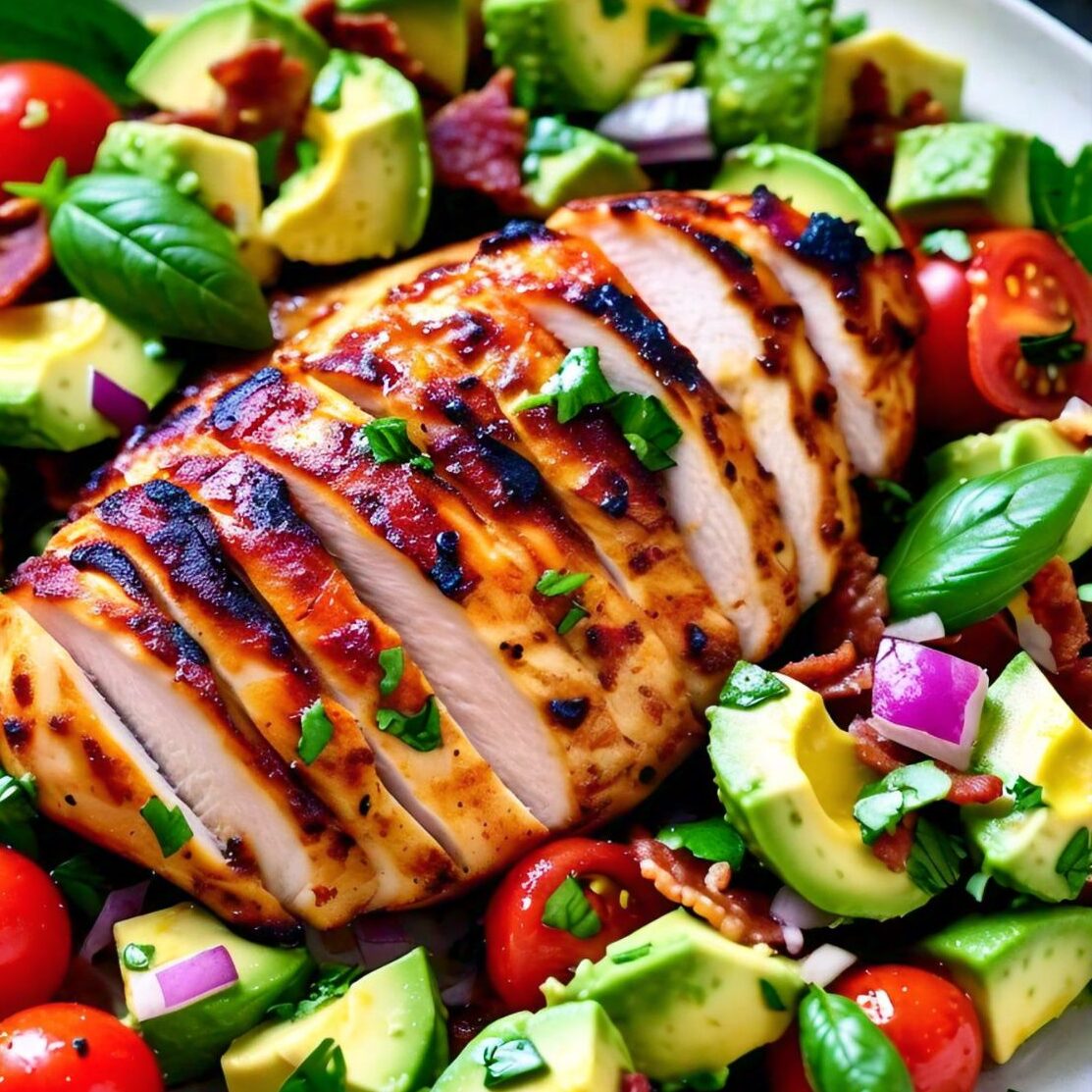 Grilled Chicken and Avocado Salad 