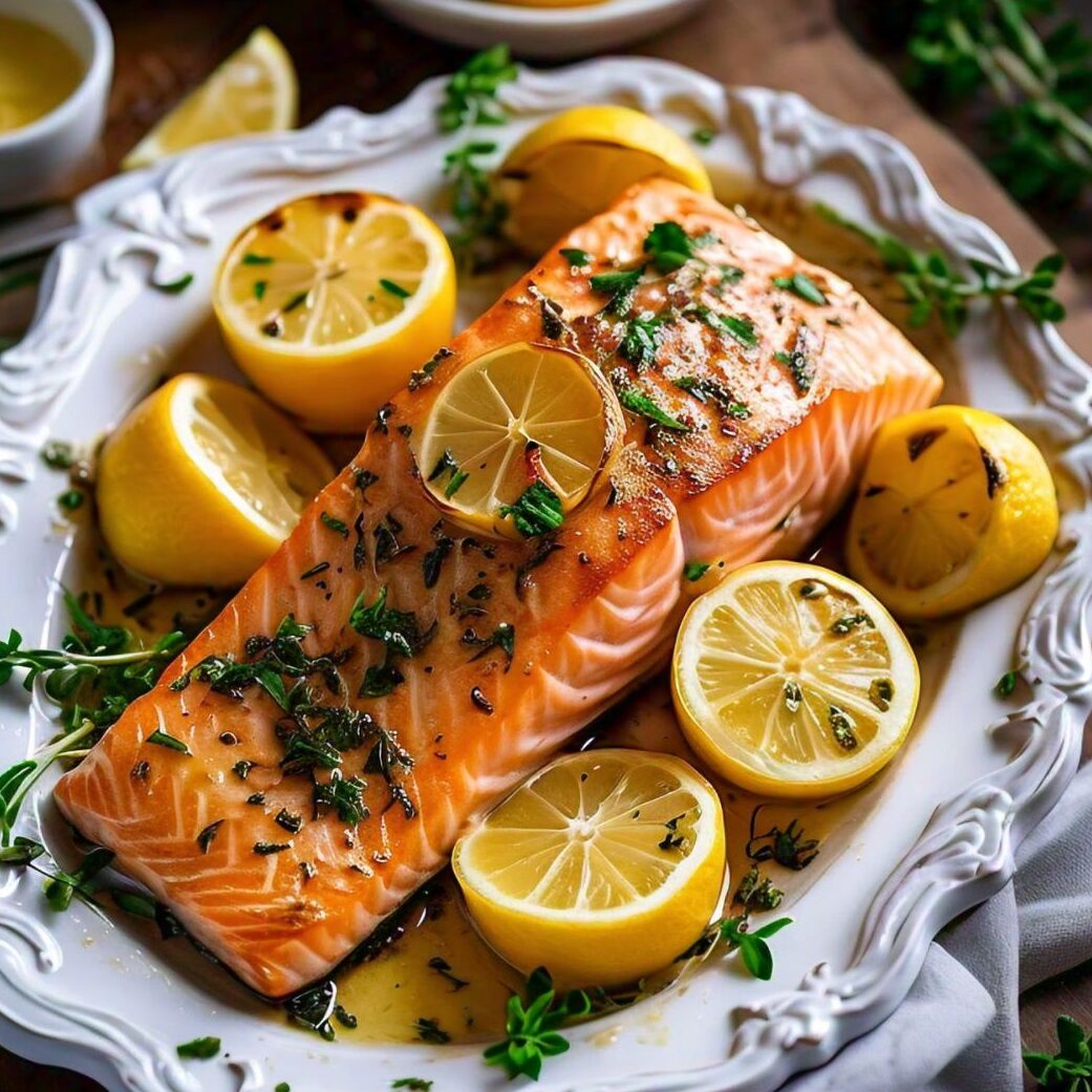 Baked Salmon with Lemon and Herbs