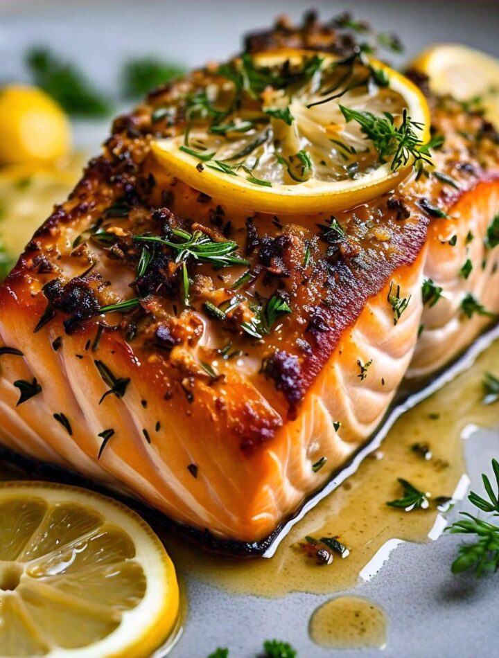 Baked Salmon with Lemon and Herbs