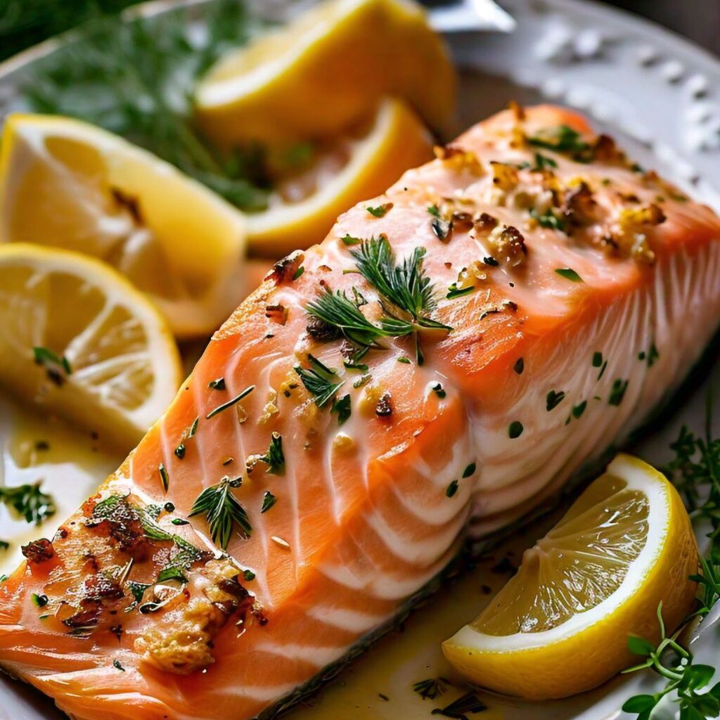 Baked Salmon with Lemon and Herbs