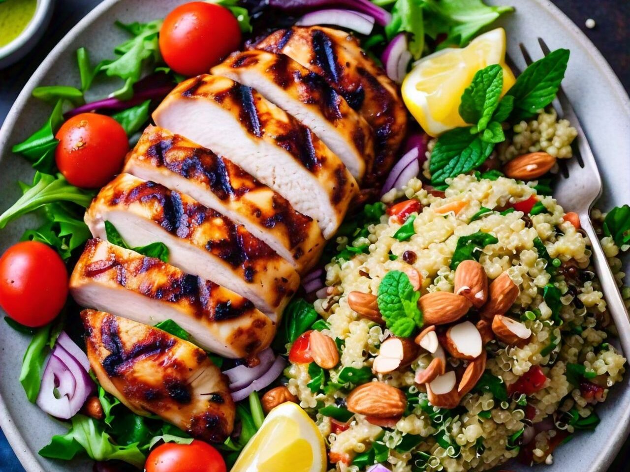 Grilled Chicken with Quinoa Salad